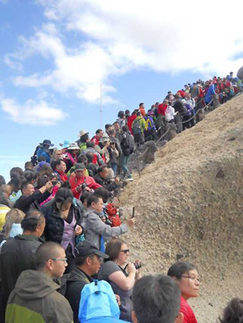 The North Approach to Lake Tianchi sees over 10,000 visitors on weekend days (USFWS/Matt Conner)