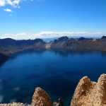 Considered sacred to both Chinese and Korean cultures, the lake atop Mt. Baekdu is a popular tourist stop within Changbai National Nature Reserve. (USFWS/Leah Eskelin)