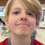 Jacob Wisnewski, age 12 "I am thankful that I am in middle school. Now I get to go to camps for two days. Before we only got to go for one day even on the biggest trips of the year. I am thankful we get a choice for lunch. It really helps because sometimes it is good and sometimes it is bad. The teriyaki chicken is like slime. My favorite foods are pizza and ravioli.