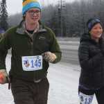 Photo by Kelly Sullivan/ Peninsula Clarion and running the Unity Trail during the T200 Turkey Trot 5k and 10k Run, Friday, Nov. 28, 2014, at the Soldotna Regional Sports Complex in Soldotna, Alaska. Tsalteshi Trails Association teamed up Tustumena 200 Sled Dog Race for this year's fourth annual event.