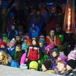 Photo by Rashah McChesney/Peninsula Clarion  Several hundred people turned out for the Triumvirate Theatre's showing of A Charlie Brown Christmas and a tree-lighting ceremony at Soldotna Creek Park on Saturday Dec. 6, 2014 in Soldotna, Alaska.