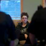 Photo by Rashah McChesney/Peninsula Clarion Willow Walaszek, of Kasilof, listens to two officers from the Kenai Police Department during a Teens on Target self defense class on Thursday Dec. 11, 2014 in Kenai, Alaska.