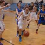 Photo by Kelly Sullivan/ Peninsula Clarion Soldotna High School Stars' post position Haley Miller tries to gain control of the ball Friday, Dec. 12, 2014, at Soldotna High School in Soldotna, Alaska.