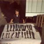 Clyde Mullican's rainbow trout catch from Sevena Lake circa 1970s before introduced northern pike began to affect native fish populations. (Photo courtesy Clyde Mullican)
