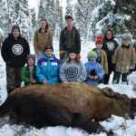 Members of the North Road Rangers 4-H Shooting Sports Club participated in an educational moose hunt in December. (Submitted photo)