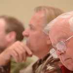Photo by Rashah McChesney/Peninsula Clarion  In this July 21, 2013 file photo Roland Maw takes notes during a hearing on the Magnuson Stevens federal fisheries management act in Kenai, Alaska. Maw was appointed to the Alaska Board of Fisheries after current chairman Karl Johnstone was asked to resigned by Gov. Bill Walker.