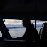 Jake Weiss, Rob Nelson, Kib Rogers and Gregory Bosick inspect a tow of pollock January 11, 2015 in Kachemak Bay.