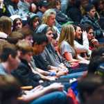 Photo by Rashah McChesney/Peninsula Clarion Students at Soldotna High School assemble during an ALICe- Alert, Lockdown, Inform, Counter, and Evacuate - training  on Wednesday Jan. 22, 2015 in Soldotna, Alaska.