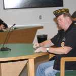 100046 tells the Soldotna City Council about the progress of the Iron Mike statue.