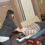 Rose Bezilla offered free massages again this year at Project Homeless Connect.