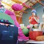 Photo by Kelly Sullivan/ Peninsula Clarion Valerie Federer focuses on her project, Monday, Feb. 2, 2015, at the Kenai Community Library in Kenai, Alaska.