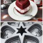 Baked in Wilton's Dimensions 6-Cup Cast-Aluminum Mini-Hearts Pan, red velvet hearts make a novel Valentine's Day dessert when cut in half and filled with ice cream to make red velvet ice cream sandwiches. (Photo by Sue Ade)