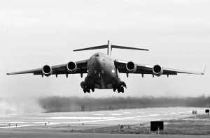 Clarion file photo In this June 23, 2010 file photo a C-17 from Joint Base Elmendorf-Richardson does a touch and go landing at Kenai Municipal Airport earlier this year.