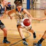 Paul McCarthy/UAF Kaillee Skjold drives the lane in a game against Western Washington.