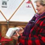 Photo by Kelly Sullivan/ Peninsula Clarion The warm, interior temperature of Lark Ticen's Arctic Dome has enabled premature sprouts to poke through the thawed soil that stays protected inside the structure, Monday, March 16, 2015, in Kenai Alaska.