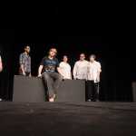 Photo by Rashah McChesney/Peninsula Clarion  Students in the Soldotna High Drama Troupe rehearse "Bang Bang You're Dead," on Tuesday March 24, 2015 in the Soldotna High School Auditorium. The show will run Thursday through Saturday at 7 p.m. Tickets are $10.
