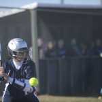 Photo by Kelly Sullivan/ Peninsula Clarion Soldotna High School Star Delaney Schneider holds off on swinging for a ball Thursday, April 30, 2015 at the Steve Shearer Fields in Kenai, Alaska.