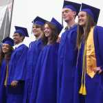Photo by Kelly Sullivan/ Peninsula Clarion The 2015 Cook Inlet Academy graduating class poses for a group photograph Sunday, May 10, 2015, at Cook Inlet Academy in Soldotna, Alaska.