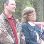 Photo by Kelly Sullivan/ Peninsula Clarion Scott Coffman and Trish Coffman attended the third Memorial Day Ceremony Monday, May 25, 2015 at the Soldotna Community Memorial Park in Soldotna, Alaska.