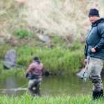 Photo by Rashah McChesney/Peninsula Clarion  Chris Wilson and Brian Ugalino fish near the mouth of the Ninilchik River on May 23, 2015 in Ninilchik, Alaska.
