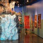 Exhibits designed by SplitRock Studios immerse visitors into the diverse habitats of the Refuge from "Icefield to Ocean." (Photo courtesy Kenai National Wildlife Refuge)