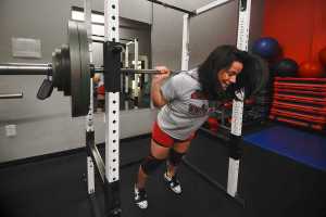 Photo by Rashah McChesney/Peninsula Clarion  Cipriana Castellano on Tuesday March 3, 2015 at the Fitness Place in Soldotna, Alaska.