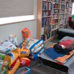 Volunteers brought pet food, blankets, pillows and more to the Sterling Community Center on Tuesday to help those displaced by the Card Street Fire. Photo by Megan Pacer/Peninsula Clarion