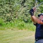 Photo by Rashah McChesney/Peninsula Clarion Max Dye hits a drive during a Junior's Golf Tournament at the Birch Ridge Golf Course on June 18, 2015 in Soldotna, Alaska.