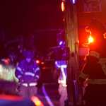 Photo by Rashah McChesney/Peninsula Clarion  Alaska State Troopers, Central Emergency Services firefighters and paramedics and Soldotna police responded to a high speed chase that ended on Funny River Road early Wednesday June 25, 2015 in Soldotna, Alaska.