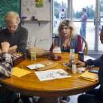 From left to right: Logan Jensen of Homer, Homer Olson of Homer, Caitlin Tebo of Anchorage and Gale Kakaruk of Kenai enjoy socializing and a game of chess on Saturday at the Green Rush Events Clubhouse in Kenai. Photo by Megan Pacer/Peninsula Clarion