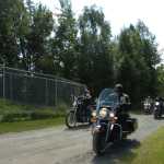 Photo by Megan Pacer/Peninsula Clarion Motorcycle enthusiasts gathered for a barbecue and a wedding after the Southern Peninsula ABATE bike rally on Saturday in Soldotna, Alaska.
