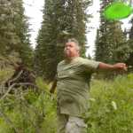 Ben Boettger/Peninsula Clarion Disc golf legend Glenn Yamada makes a might throw during a disc golf tournament at Tsalteshi Trails on Saturday, July 25.