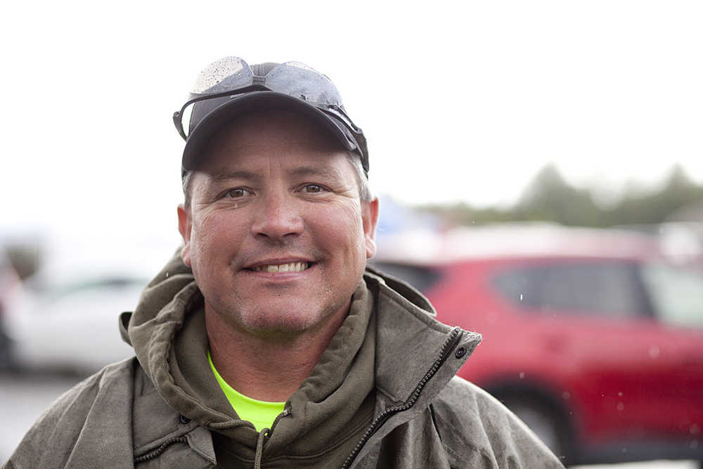 Mike Babbitt, of Montana Babbitt was geared up and ready to fish for red salmon on the Kenai River near Soldotna Creek Park on Wednesday.  "I come ever year," he said. "It has been really good (fishing) this year."