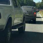 Photo by Megan Pacer/Peninsula Clarion  A wreck on the Kenai Spur Highway has traffic along Beaver Loop Road backed up on Wednesday August 5, 2015 in Kenai, Alaska.