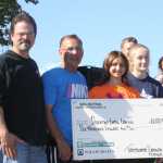 Youth winners of boat raffle