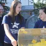 Youth winners of boat raffle