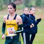 Photo by Rashah McChesney/Peninsula Clarion  Seward's Hunter Kratz finishes first with a time of 10:18.5 during the Kenai Peninsula Borough's cross country championships on Tuesday Sept. 15, 2015 in Soldotna, Alaska.