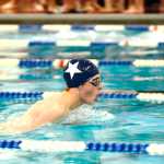 Ben Boettger/Peninsula Clarion Soldotna swimmer Jacob Creglow swims in the Soldotna Pentathlon at Soldotna High School on Friday, Sept. 26.