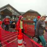Photo by Megan Pacer/Peninsula Clarion Runners make their way to the starting line before the annual Kenai River Marathon on Sunday, Sept. 27, 2015 at the Kenai Chamber of Commerce and Visitor Center in Kenai, Alaska.