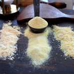 : Cornmeal can be found in a variety of "grinds," fine, medium and coarse, which has been either stone-ground (right), or made through a steel roller process (left and center).  Finely ground cornmeal can look like flour, while coarse stone-ground cornmeal, usually with the hull and germ of the corn kernel left in, looks less refined and processed. (Coarse cornmeal will take longer to cook.) If a recipe does not specify what kind of cornmeal to use, choose medium-grind cornmeal.