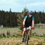 Brian Beeson rounds the corner on the Tsalteshi Trails Oct. 8 at the first Chainwreck Cyclocross event.