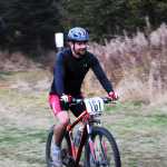 Tony Eskelin struggles up one of the steep hills on the Tsalteshi Trails during the Chainwreck Cyclocross event Oct. 8.