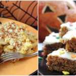 A meatloaf and mac 'n' cheese dinner, followed by homemade Frosted Pumpkin-Nut Bars, are good eating before a night of trick-or-treating fun.