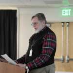 Photo by Megan Pacer/Peninsula Clarion Dr. John Kasukonis leads reads the names of area residents who died within the last year during the annual Time of Remembrance celebration on Sunday, Nov. 8, 2015 at Central Peninsula Hospital in Soldotna, Alaska.