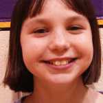 Kenai Middle School student Taylor Andrew is thankful for her family and her two dogs. "Their names are Allie and Thor and they're English Mastiffs. They drool a lot, but they're really fun to play with," Andrew said. (Photo by Ben Boettger, Peninsula Clarion)