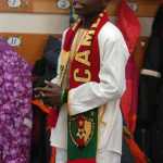 Photo by Megan Pacer/Peninsula Clarion Exchange student Nouredine Mama, of Cameroon, shares details about his culture and life in Africa with fourth and sixth grade students on Wednesday, Nov. 25, 2015 at Nikolaevsk School in Nikolaevsk, Alaska. Mama is attending Homer High School while in the state through an exchange program.