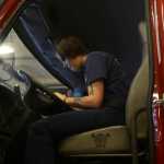 Photo by Megan Pacer/Peninsula Clarion Central Emergency Services Volunteer Megan Nathe performs an inventory check on one of CES's vehciles on Wednesday, Jan. 13, 2016 at the CES Station 6 in Kasilof, Alaska. Nathe, a member of the volunteer program's inagural class, is also part of the department's resident program, and lives at Station 6 full-time.