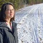 New Central Peninsula Gardening Club President Renae Wall stands beside the field where she and her husband have planted buckwheat as winter ground cover. Wall is uncertain what she'll plant in the spring.