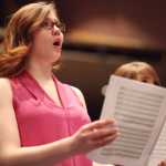 Photo by Kelly Sullivan/ Peninsula Clarion Tenth grader Dominique Conner watches instructor Jonathan Talberg closerly during rehearsal Tuesday, Feb. 9. 2016, at Kenai Central High School in Kenai, Alaska.