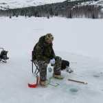 Jim Quinn enjoys an afternoon of ice fishing. (Photo courtesy Dave Atcheson)